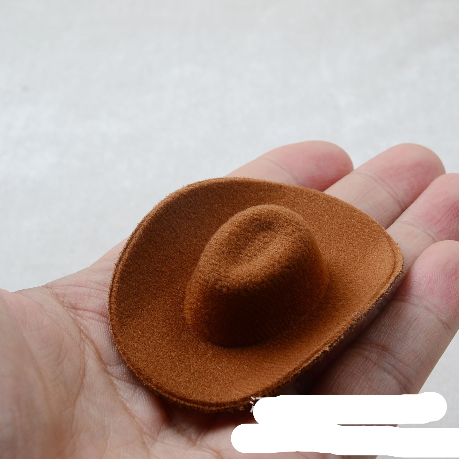 Wholesale Black and white block print toy cowboy hat toy doll hat eva hat 6.8cm